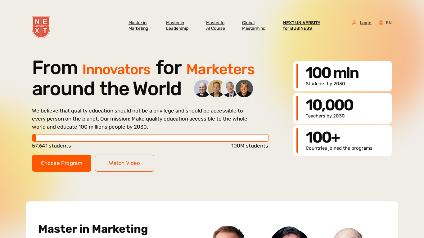 Program partnerski NEXT University