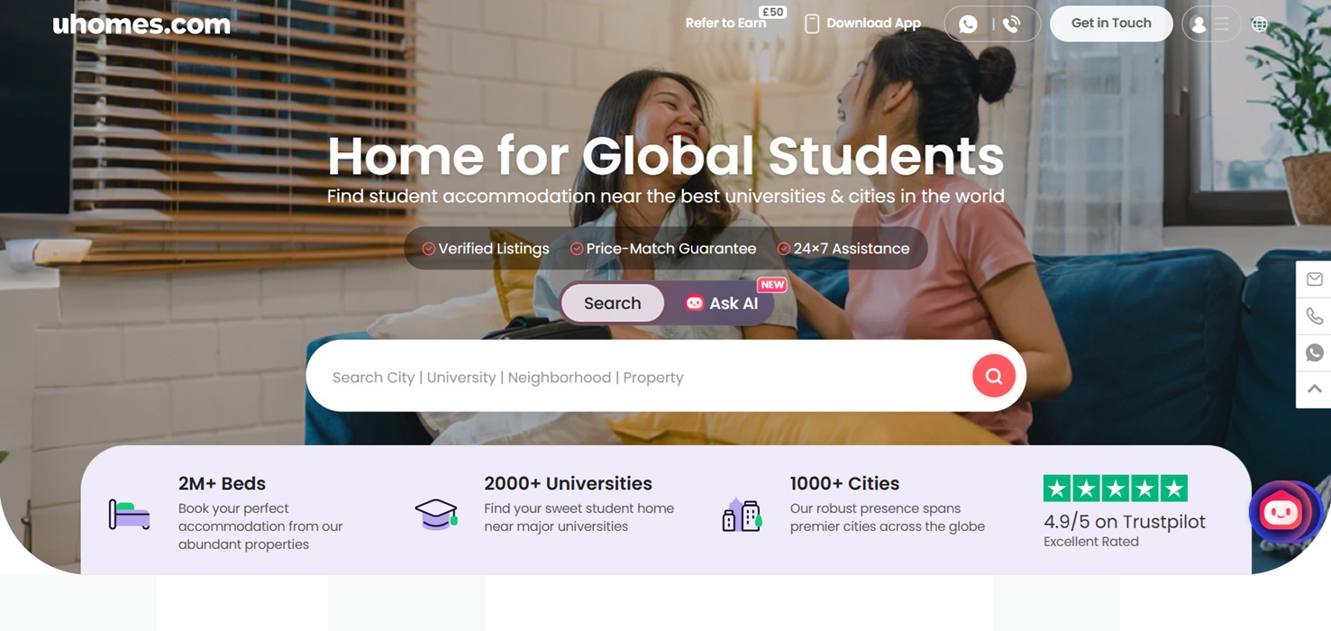 Program partnerski uhomes.com – studenckie zakwaterowanie