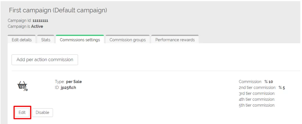 Zrzut ekranu przedstawiający interfejs ustawień prowizji w Post Affiliate Pro.