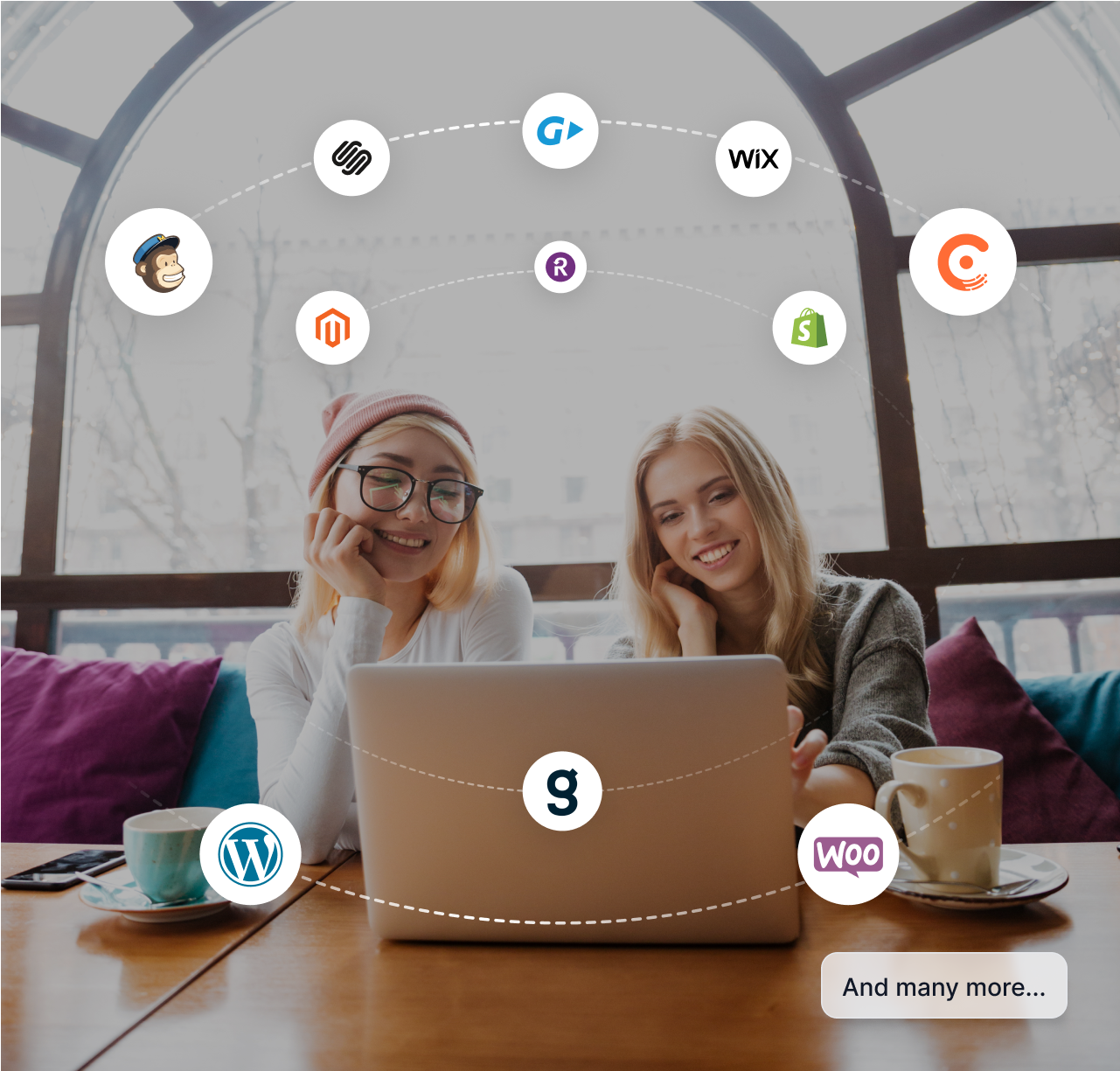 Grafika prezentująca wybrane integracje CMS i bramek płatności z Post Affiliate Pro.