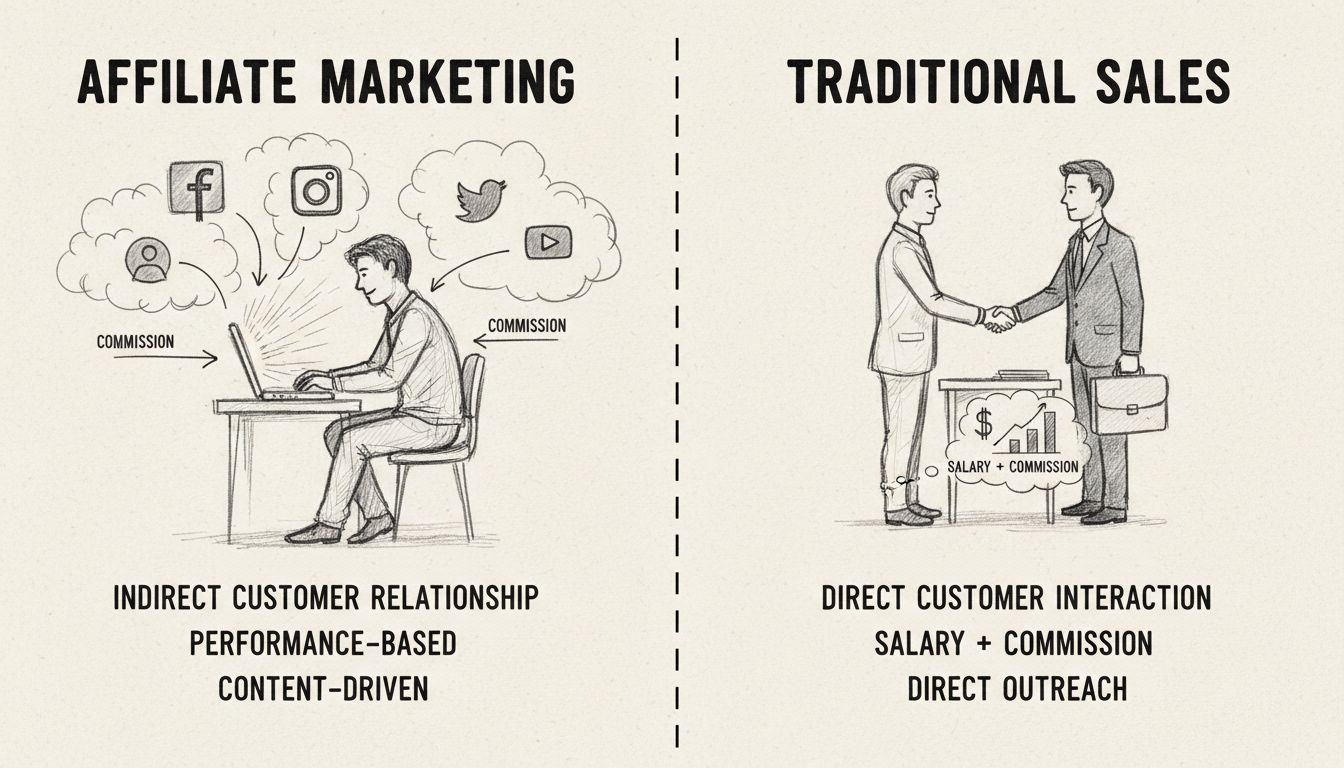 Partnerzy afiliacyjni vs Tradycyjni sprzedawcy: Kluczowe różnice wyjaśnione