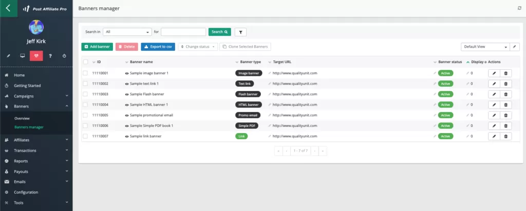 Menedżer banerów wrzesień 2021