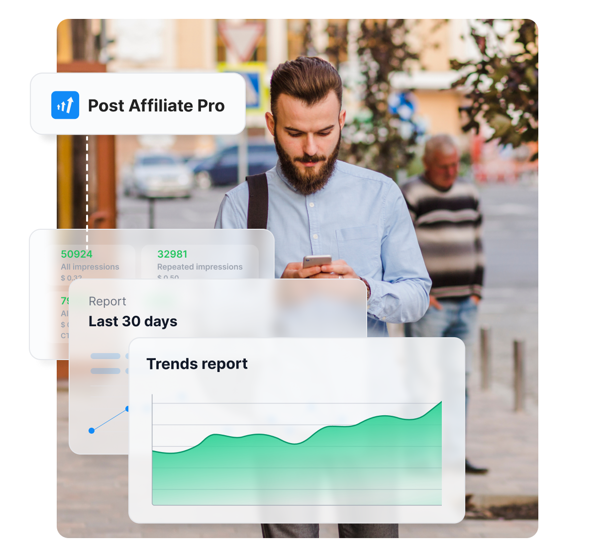 Menedżer banerów w Post Affiliate Pro.