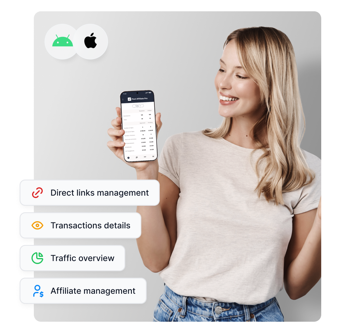 Zarządzaj swoimi partnerami w podróży dzięki darmowej aplikacji mobilnej Post Affiliate Pro.