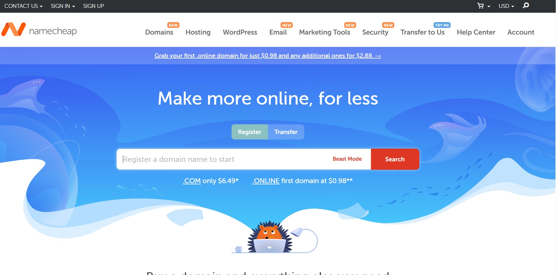 Program partnerski Namecheap