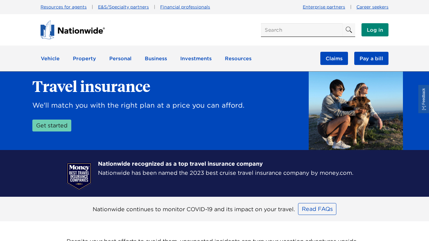 Program partnerski Nationwide Travel Insurance