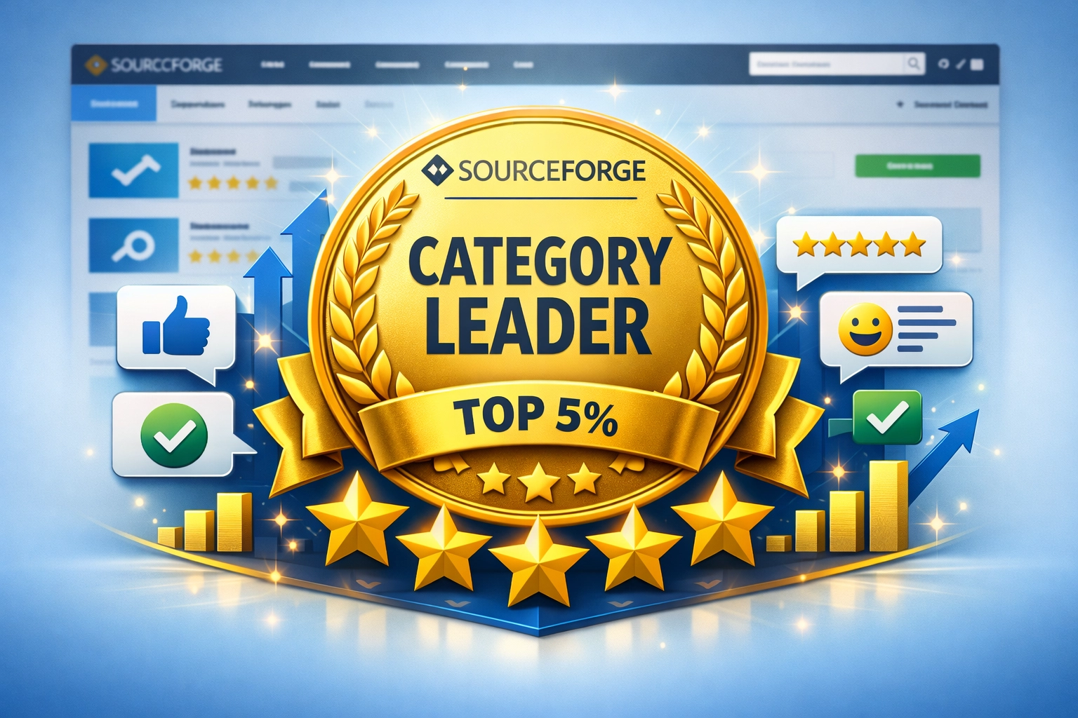 Nagroda SourceForge Category Leader: Uznanie za doskonałość w oprogramowaniu afiliacyjnym