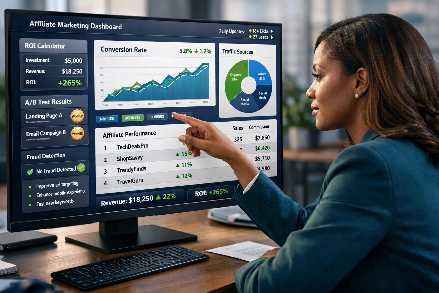 Analytics Dashboard for Affiliate Marketing Optimization