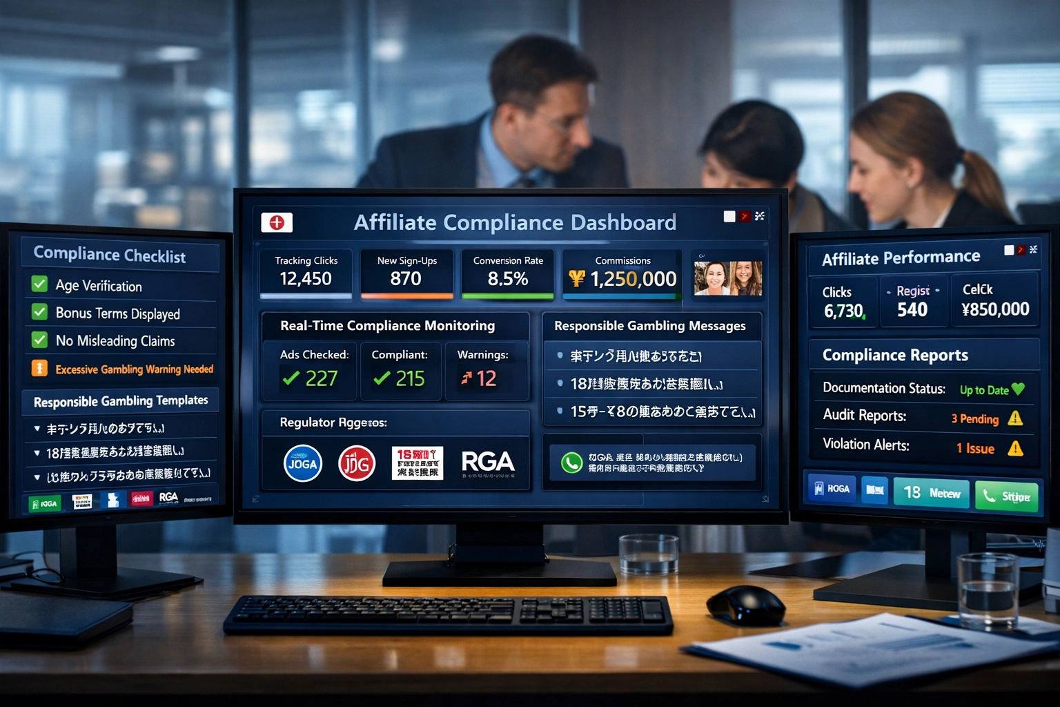 Affiliate Marketing Compliance Dashboard for Sports Betting