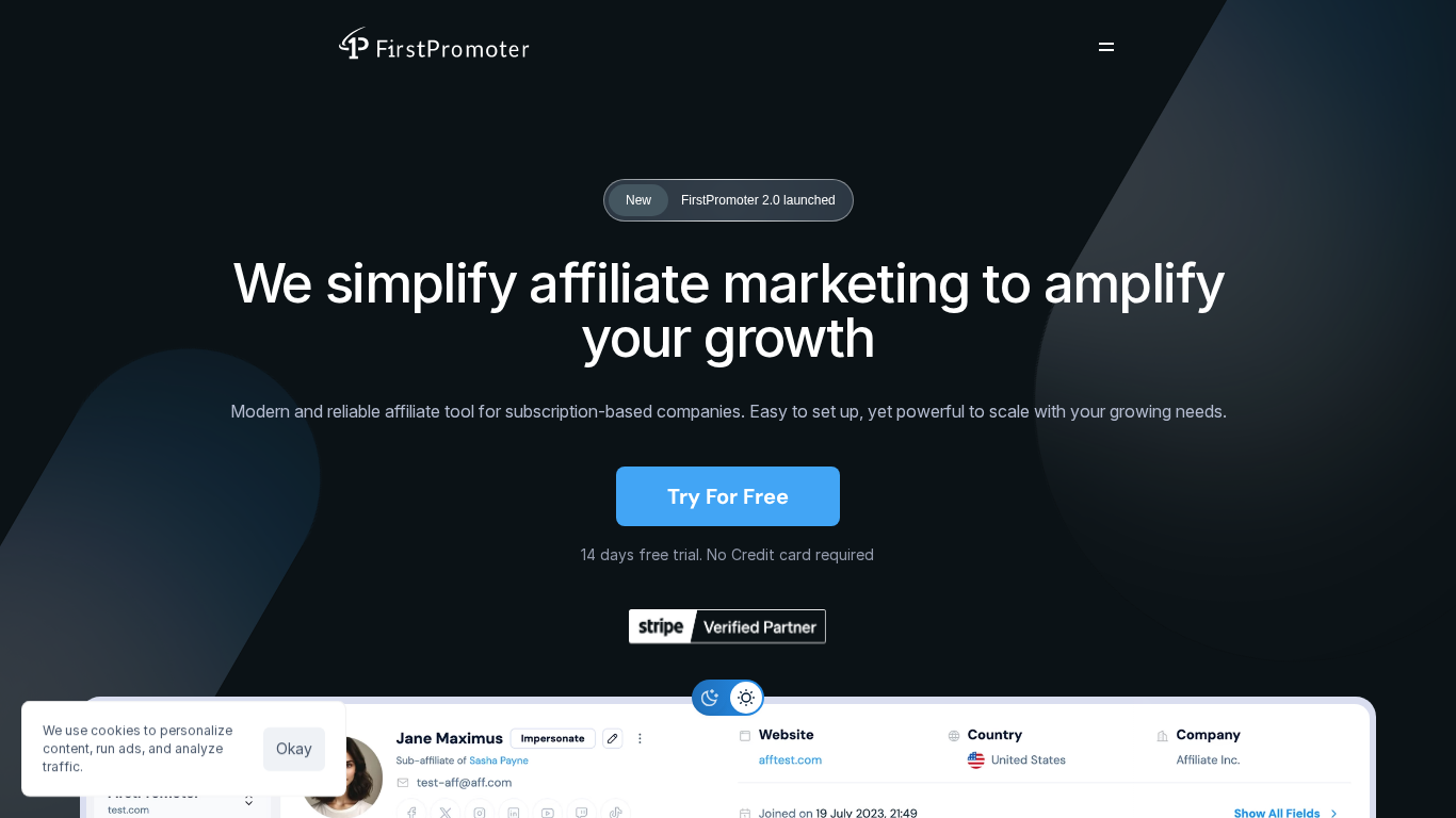 FirstPromoter SaaS affiliate management software