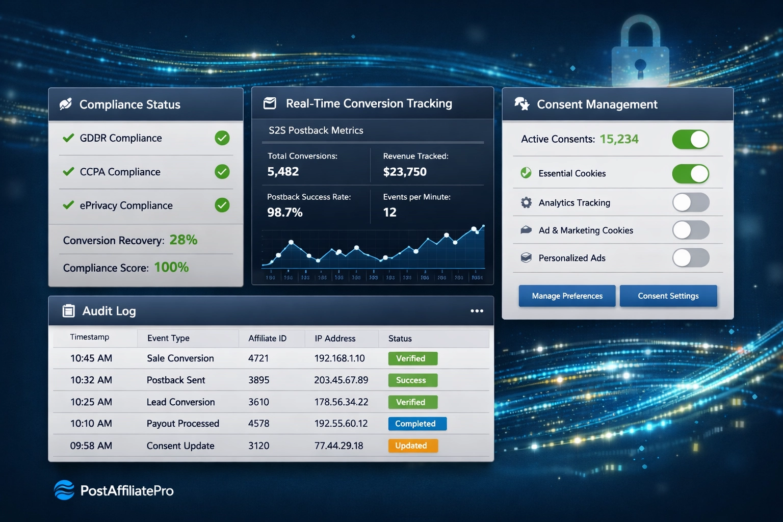 Zgodność oprogramowania afiliacyjnego: funkcje RODO i śledzenie bez ciasteczek