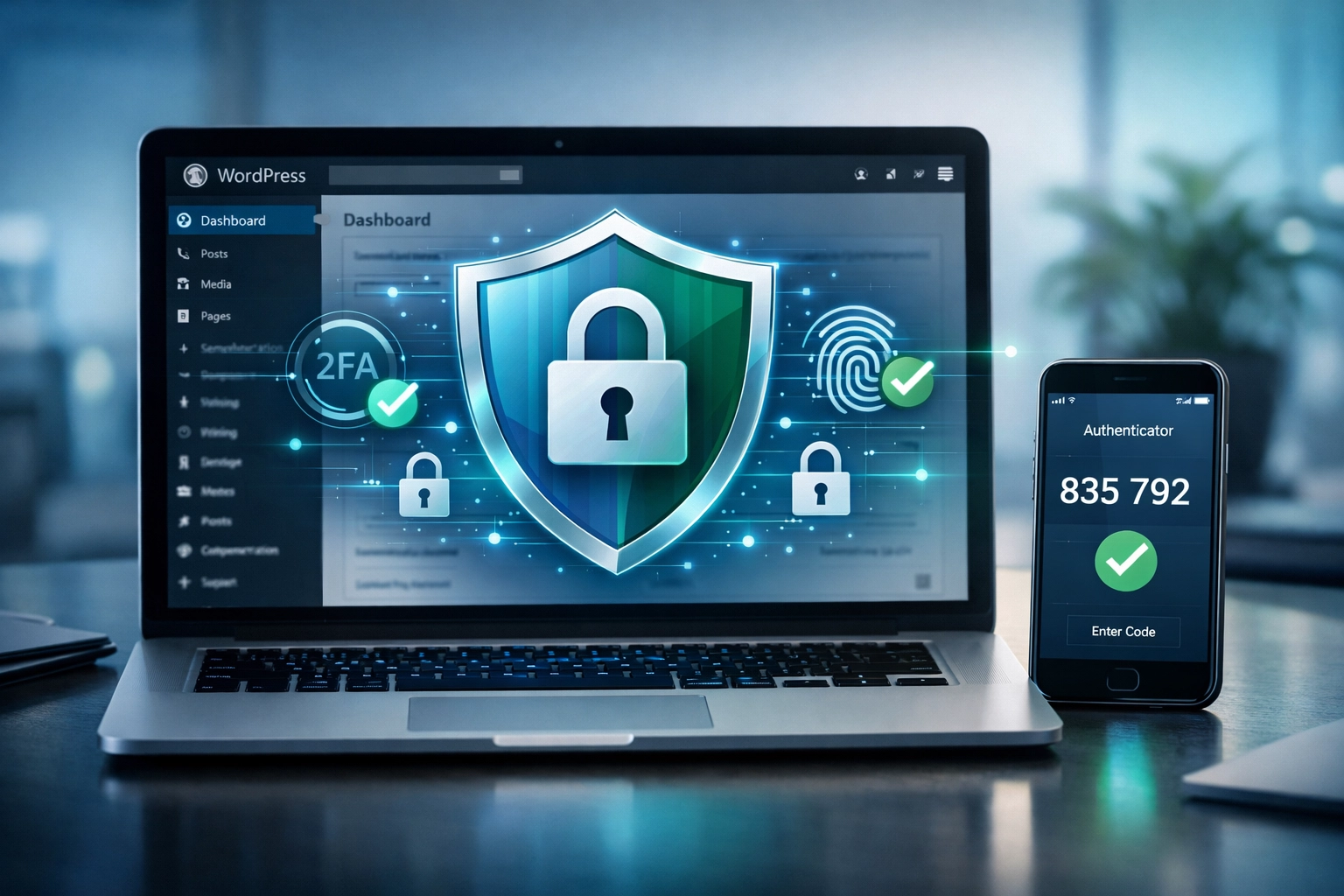 Bezpieczne logowanie do WordPressa z uwierzytelnianiem dwuskładnikowym i ukrytym adresem URL logowania