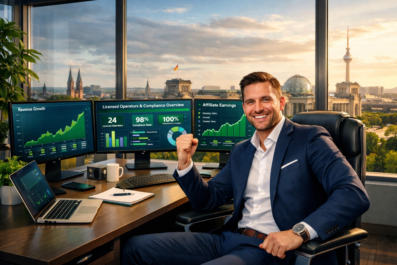 Sukces partnerski w Niemczech – marketer afiliacyjny świętuje zgodność i wzrost współprac z licencjonowanymi operatorami