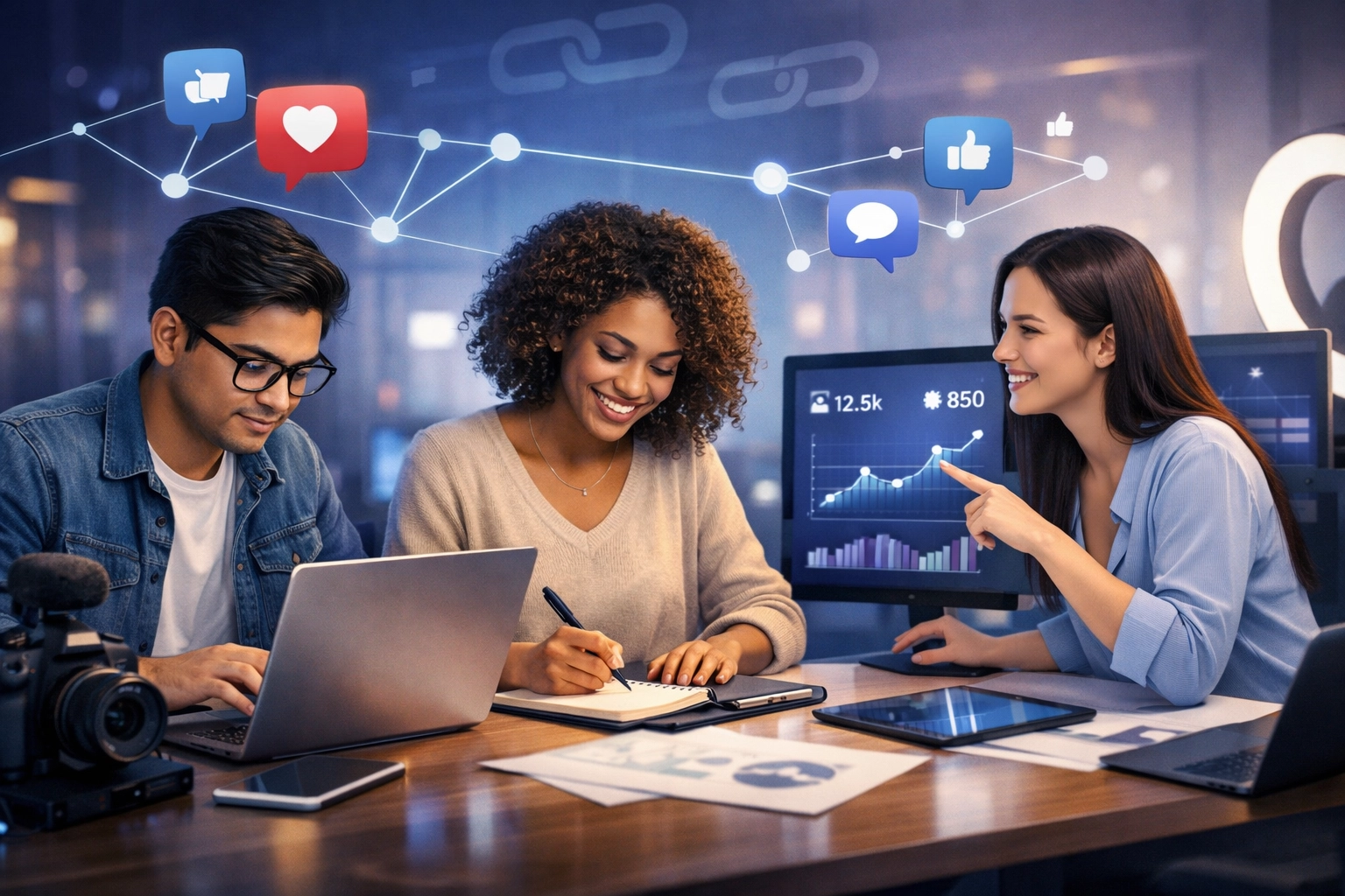 Współpraca influencerów przy tworzeniu treści generujących backlinki w mediach społecznościowych