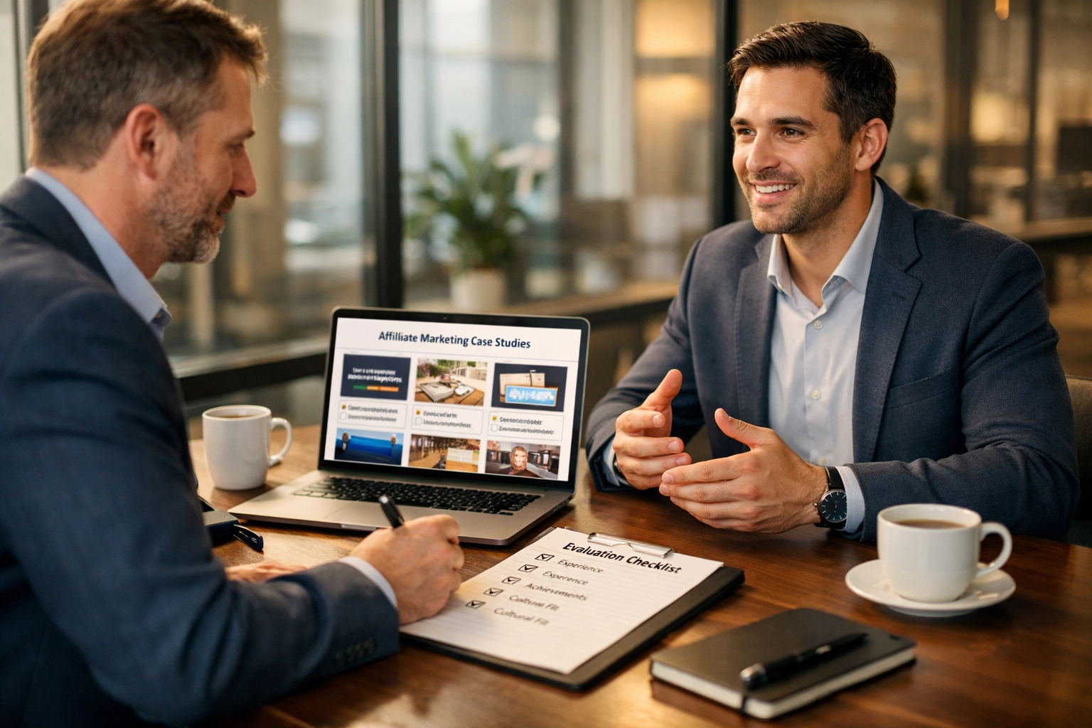 Profesjonalna rozmowa rekrutacyjna z kandydatem na freelancera ds. marketingu afiliacyjnego