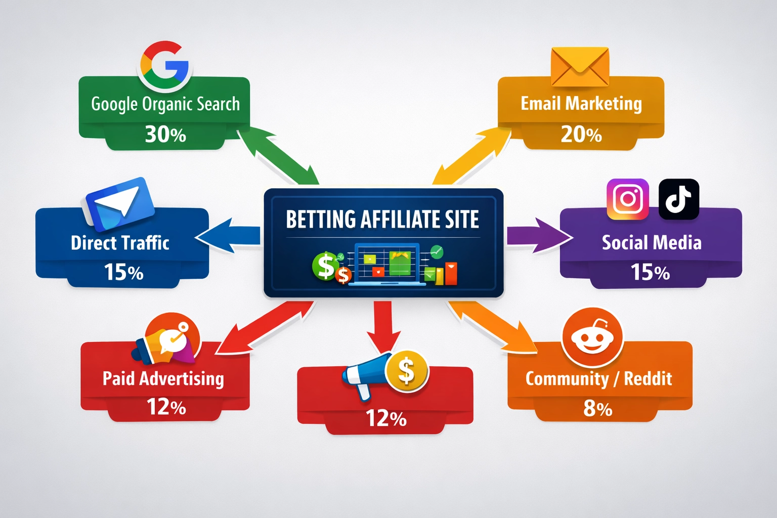 Multi-Channel Affiliate Marketing Strategy Flowchart