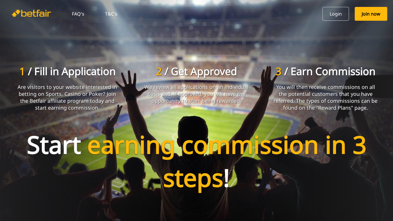 Betfair Partners affiliate program website