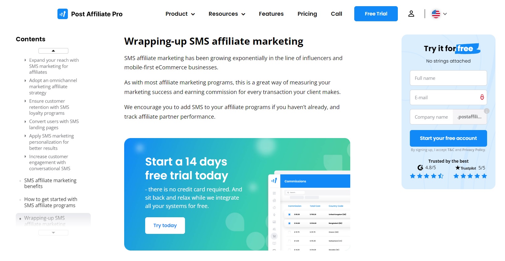 Blog Post Affiliate Pro CTA