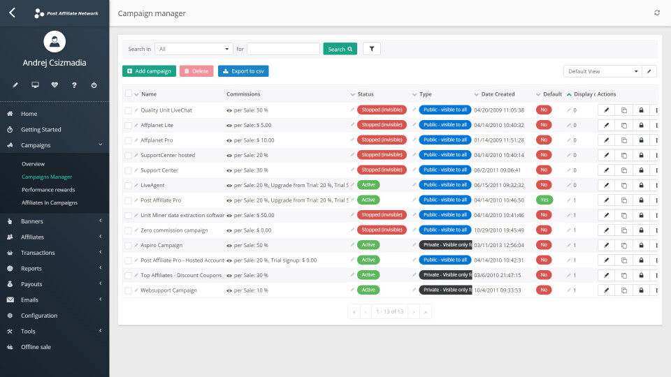 Menedżer kampanii PAP