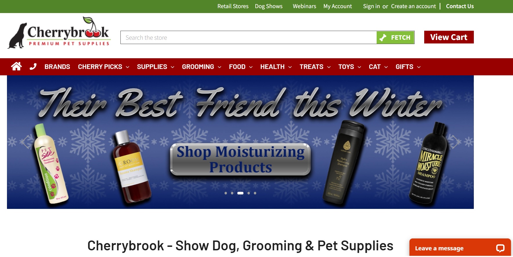 Zrzut ekranu strony Cherrybrook