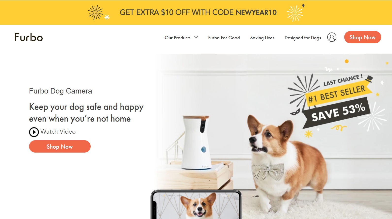 Zrzut ekranu strony Furbo