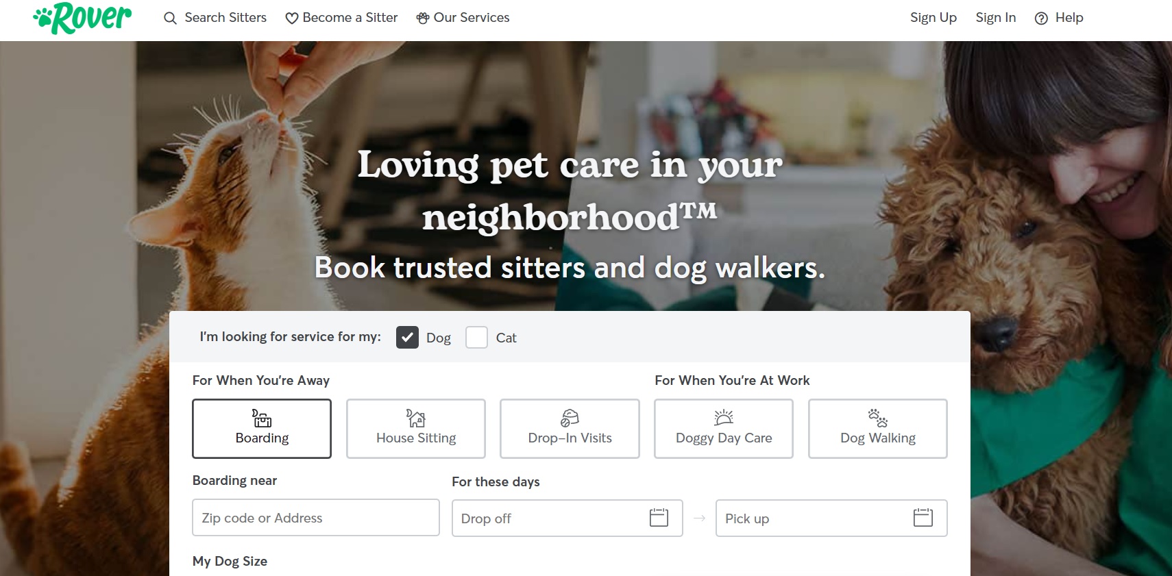 Zrzut ekranu strony Rover