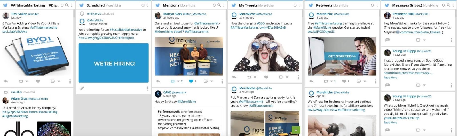 Profil na Twitterze do marketingu afiliacyjnego