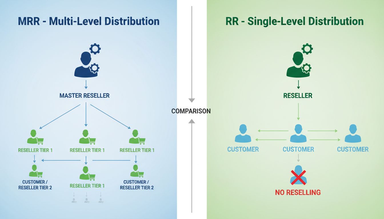 Porównanie praw dystrybucji MRR vs RR – diagram
