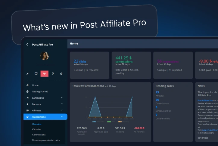 Zobacz co nowego w Post Affiliate Pro