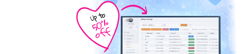 Valentine's Day promotion banner